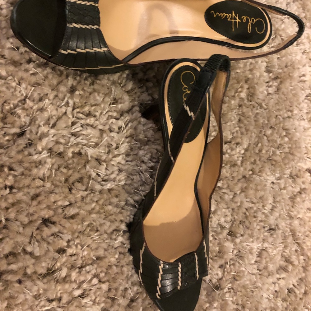 Cole Haan Sexy B & W Slingbacks Like New